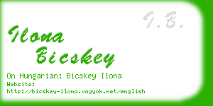 ilona bicskey business card